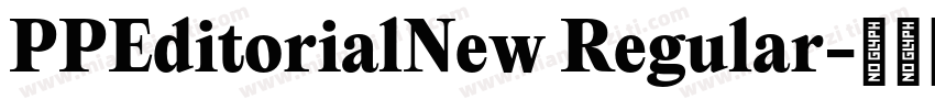 PPEditorialNew Regular字体转换